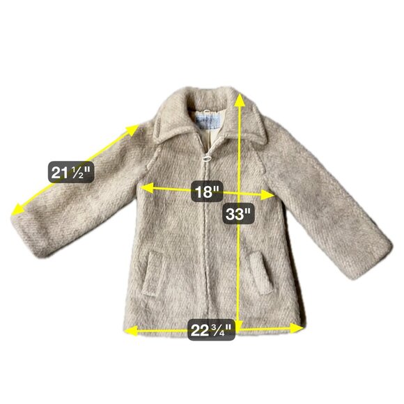 Vintage Womens Medium Wool Coat Jacket Cream Eider Knit Iceland Made In Scotland - Picture 8 of 8